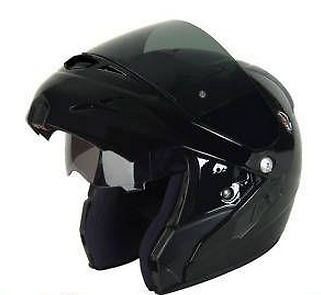 VN Flip Front Motorcycle Helmet DVS Gloss Black XL Scooter Quad Cheap