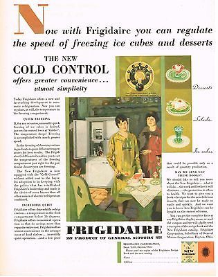 Frigidaire Electric Fridge Edwin B Henry Kitchen Art Deco Print AD