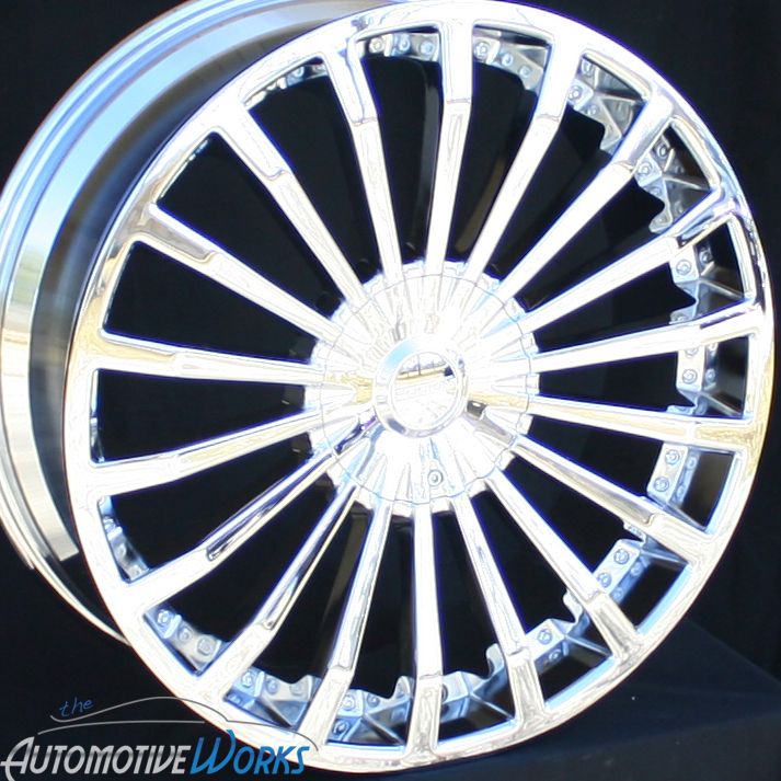 24 Fusion Chrome Wheels Rims inch Tahoe Yukon Sierra