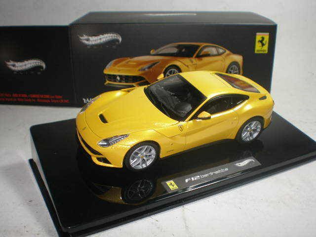 43 Hotwheels Elite Ferrari F12 Berlinetta Yellow X5500