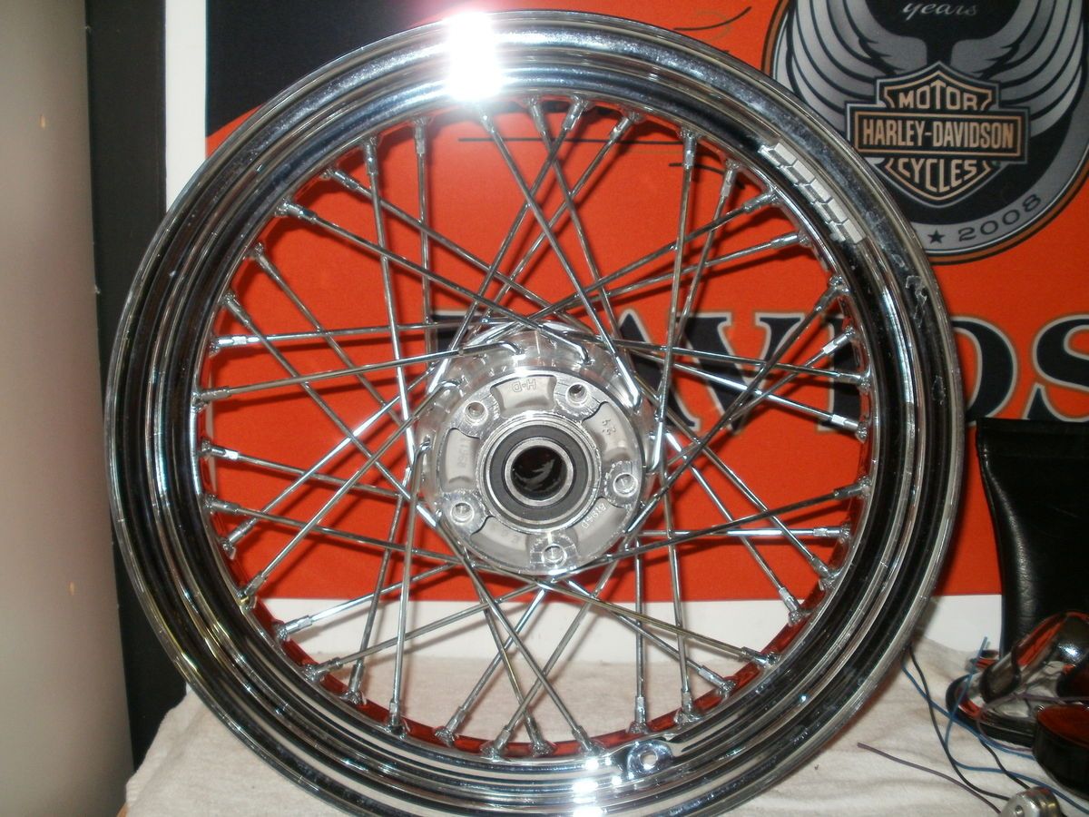 Harley Davidson Chrome 40 Spoke Rear Wheel 16x3 Mint NR