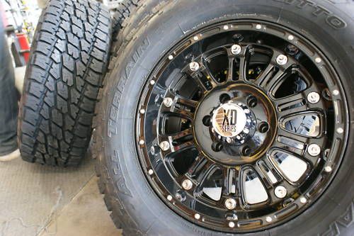 18 XD Hoss Gloss Black Wheels Rims 265 70R18 Nitto Terra Grappler at